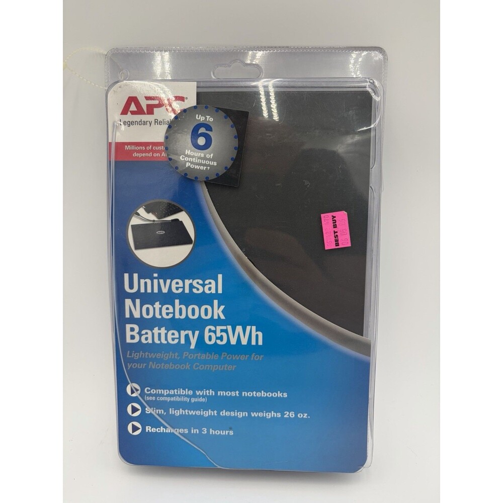 APC UPB60 Universal NOTEBOOK BATTERY 65Wh Open Box Untested Portable Power